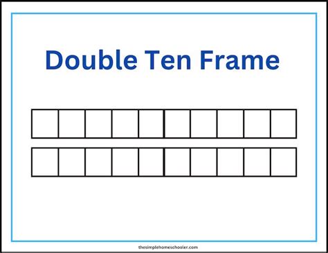 Free Printable Double Ten Frame Worksheet Packet! - The Simple Homeschooler