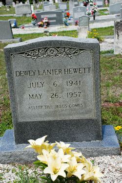 Dewey Lanier Hewett Find A Grave Memorial