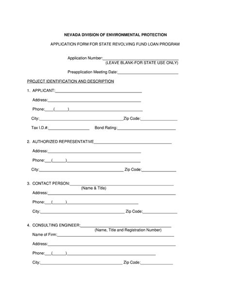 Nevada Division Of Environmental Protection Application Form For Ndep