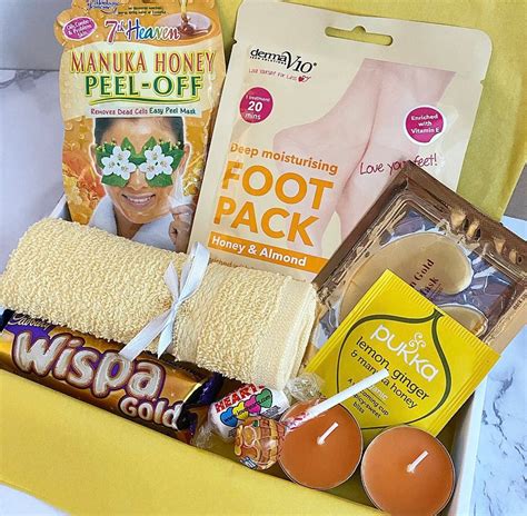 Yellow Pamper Gift Box For Her Care Package Letterbox Etsy