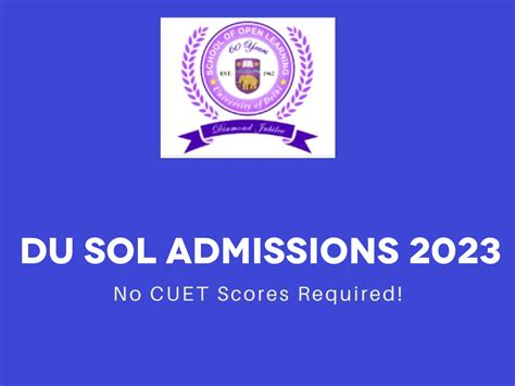 DU Admissions 2023 Registrations Begins For PG Courses At DU SOL No