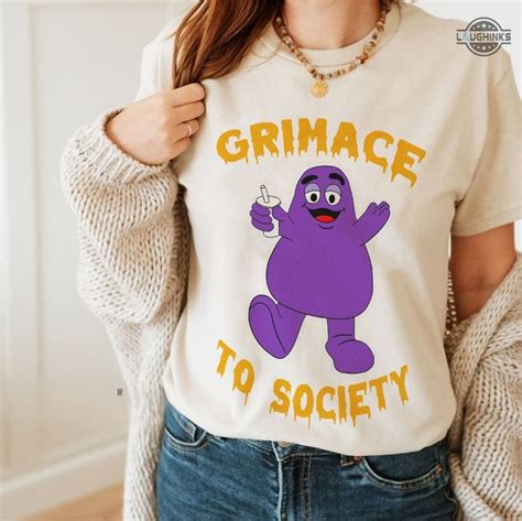 Grimace To Society Grimace Tshirt Mcdonalds Grimace Shirt Hoodie ...