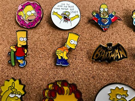 Set Of 20 The Simpsons Enamel Pins Brand New Homer Marge Etsy