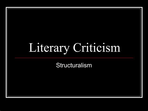 Structuralism Ppt