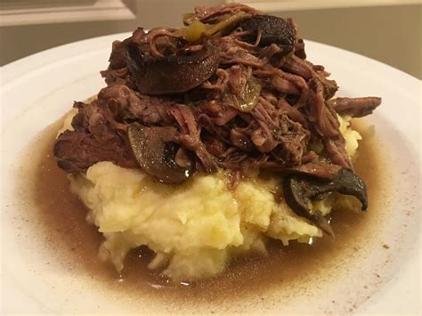 Homemade Mississippi Pot Roast And Mashed Potatoes Food