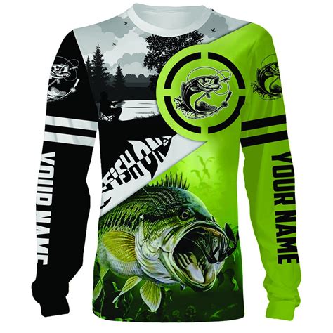 Largemouth Bass Fishing Customize Name All Over Printed Shirts For Men