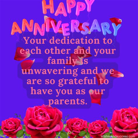 10 Best Happy anniversary wishes for parents - WishesandSuccess