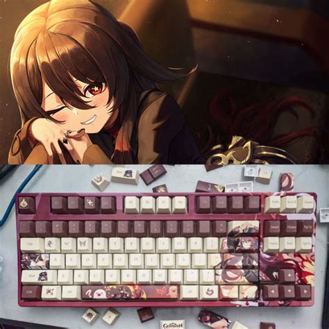 Genshin Impact Keycaps Hutao Keycaps Keycaps Game Character Hutao