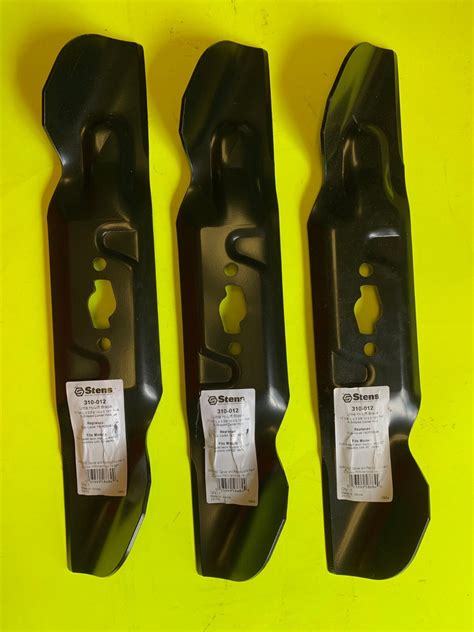 Set/3 S-shaped hole 50" mower blades for Cub Cadet/Troy-Bilt/Craftsman