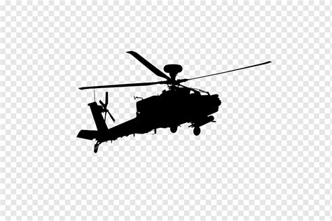 Helicopter Apache Silhouette Army Png Pngwing