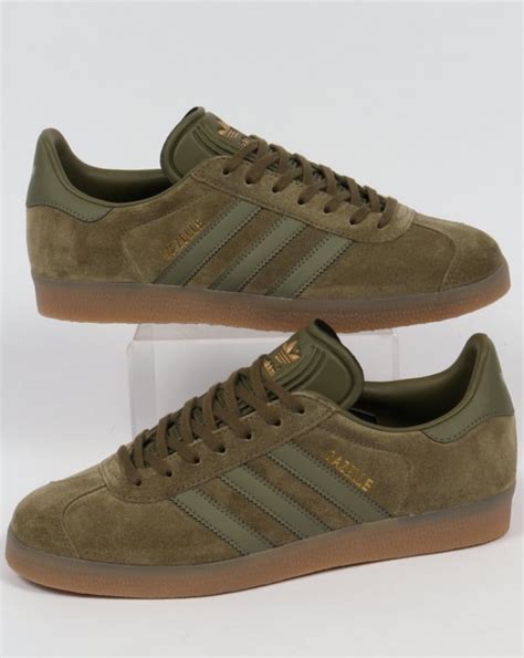 Adidas Gazelle Trainers Olive Cargo Originals Shoes Mens Sneakers