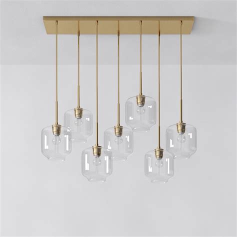 Sculptural Glass Light Pebble Chandelier West Elm