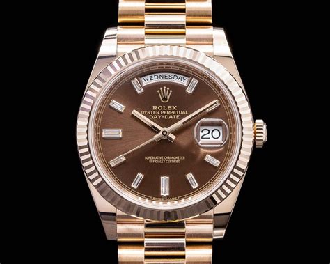 Rolex 228235 Day Date Presidential Everose Gold Chocolate Diamond Dial 40mm 37011 European