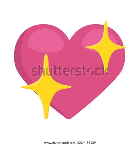 Sparkling Heart Sign Emoji Icon Illustration Stock Vector (Royalty Free ...