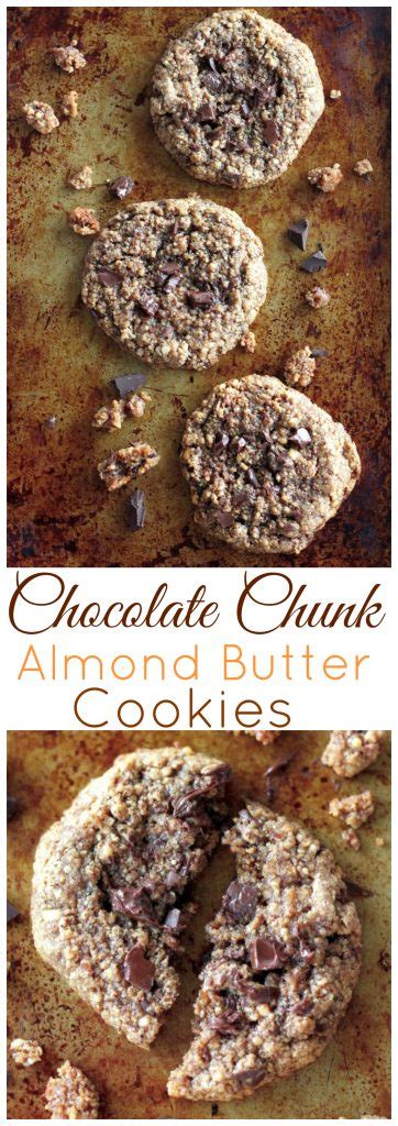 Flourless Almond Butter Chocolate Chunk Cookies Baker By Nature