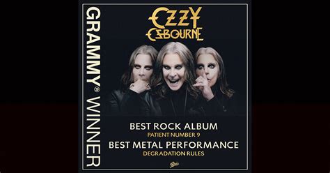 Ozzy Osbourne Wins Best Rock Album & Best Metal Performance At 65th ...