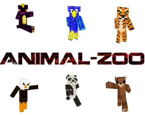 Animal-Zoo skins (6 skins) Minecraft Map