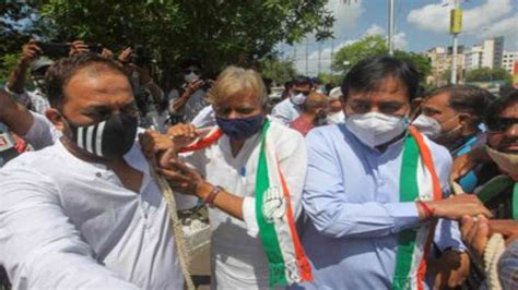 Over Congress Leaders Workers Detained In Gujarat For Protests On