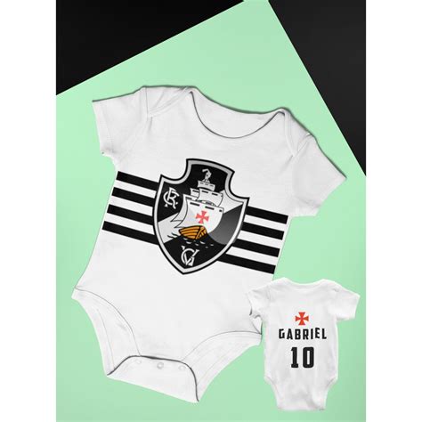 Body Infantil Time Futebol Vasco Da Gama Personalizado Nome E