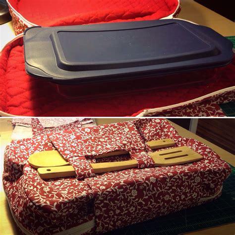 I Made This Insulated Casserole Carrier Super Cute With Handles That Use The Serving Spoons