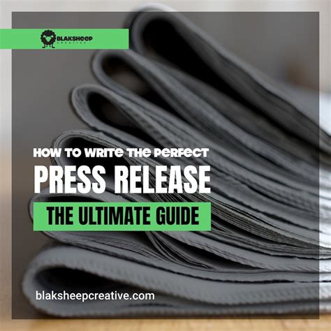 How To Write The Perfect Press Release Blaksheep Creative