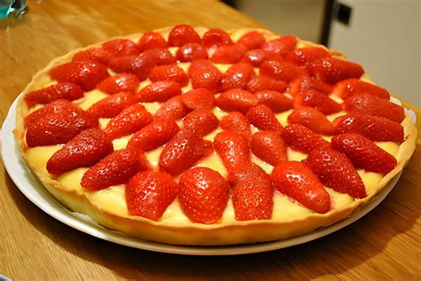 Recette de Tarte aux fraises et à la crème patissière à la vanille