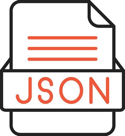 Json File Format Vector Icon Vector Art At Vecteezy