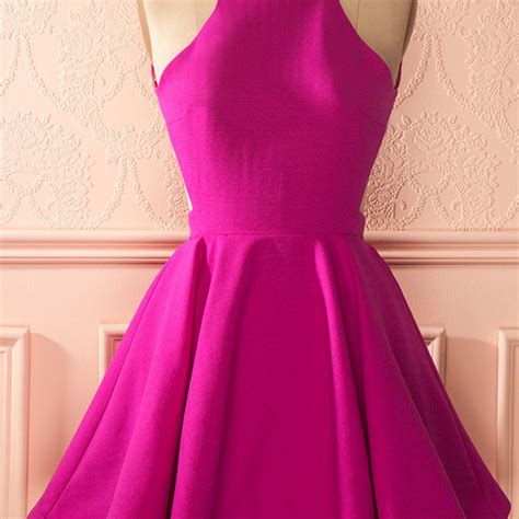 Pink Homecoming Dress Short Satin Homecoming Dresses On Luulla