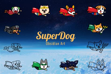 Dog Superhero ClipArt Graphic by Obsidian Art · Creative Fabrica