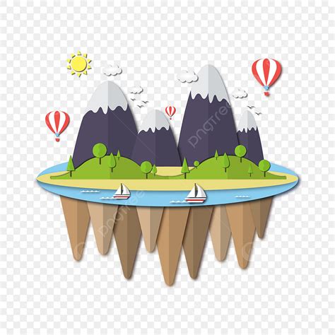 Float Island Vector Art PNG, Floating Island Cute Illustration, Island Clipart, Island, Islands ...