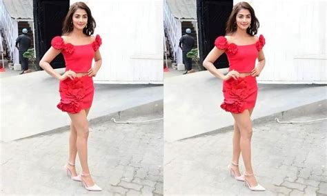 Red Hot Pooja Hegde Stuns In Bold Off Shoulder Co Ord Set