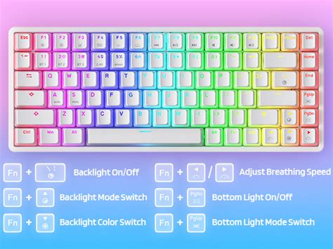 LTC Neon Wireless Triple Mode BT G USB C Hot Swappable Mechanical Keyboard Keys