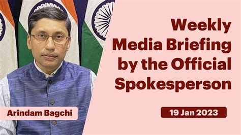 Weekly Media Briefing By The Official Spokesperson January