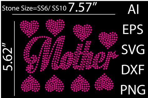 Mother Rhinestone Templates Graphic By Mdnayonmia711 · Creative Fabrica