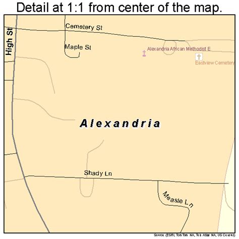 Alexandria Tennessee Street Map 4700620