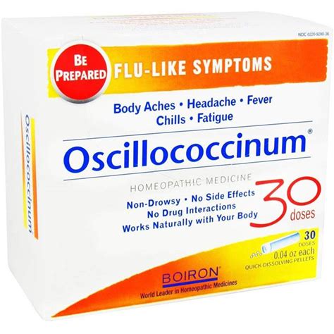 Boiron Oscillococcinum Homeopathic Flu Medicine 30 Doses