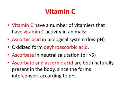 Ppt Vitamin C Powerpoint Presentation Free Download Id6075255