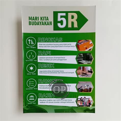 Jual Poster Budayakan 5 R Poster Dinding Laminasi Glossy Poster