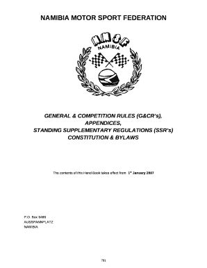 GENERAL COMPETITION RULES G CRs Doc Template PdfFiller