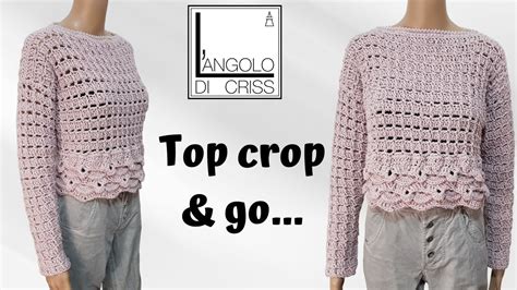 Top Crop Al Uncinetto PINK SHINE YouTube