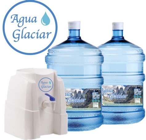 2 Bidones Dispensador Básico Agua Purificada Glaciar