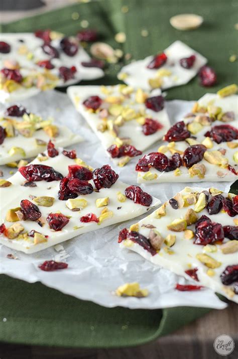 White Chocolate Bark Recipe With Cranberries Pistachios LCE