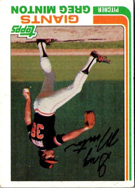 Topps Greg Minton San Francisco Giants Baseball Card Ebay