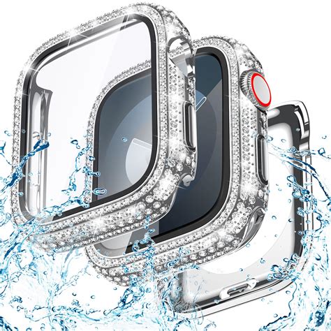 Amazon Goton 2 In 1 Waterproof Bling Case For Apple Watch Series 9