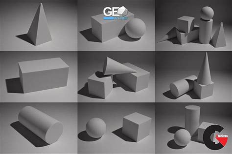 Primitive Shapes Pack 1-2-3 - CGArchives