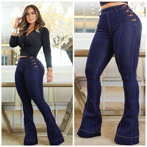 Cal A Flare Azul O Na Cintura Jeans Ousadia Jeans Feminino