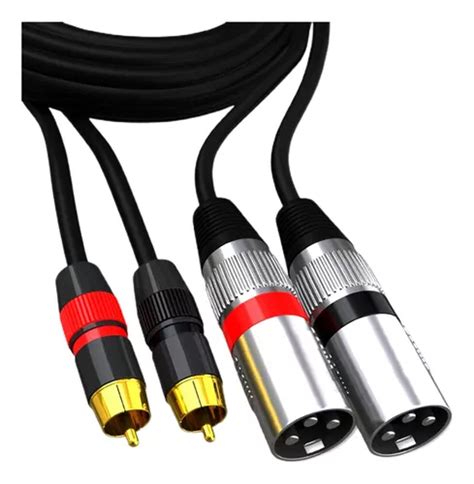 Cabo Rca Para Xlr Hifi Cabo De Interconexão Fio 2 Macho Rca Frete grátis