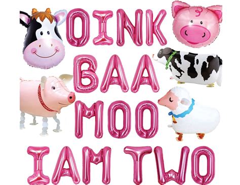 Pink Oink Baa Moo I Am Two Balloons Moo Moo I Am Two Balloon Farm 2nd