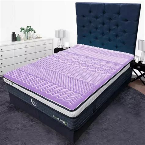 Colchoneta Topper DE MATERIAL Memory Foam Individual Lavanda Color