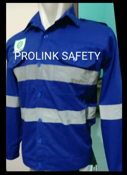 Jual Seragam Baju Safety Biru Kancing Scotlight Cm Kain Drill Premium